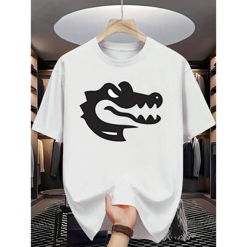 European Size Summer Men's Fashion Pattern Short-Sleeve T-Shirt with Letter Print