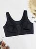 Women Plus Size Bra Full Coverage Lace Lingerie Wireless Front Closure Bras Comfortable Underwear for Mother 0Xl-5Xl Vests Tops