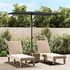 VidaXL Garden Parasol with Aluminum Pole, Patio Sunshade, Sun Shelter, Outdoor Terrace Parasol, 2x1.5 M 47338