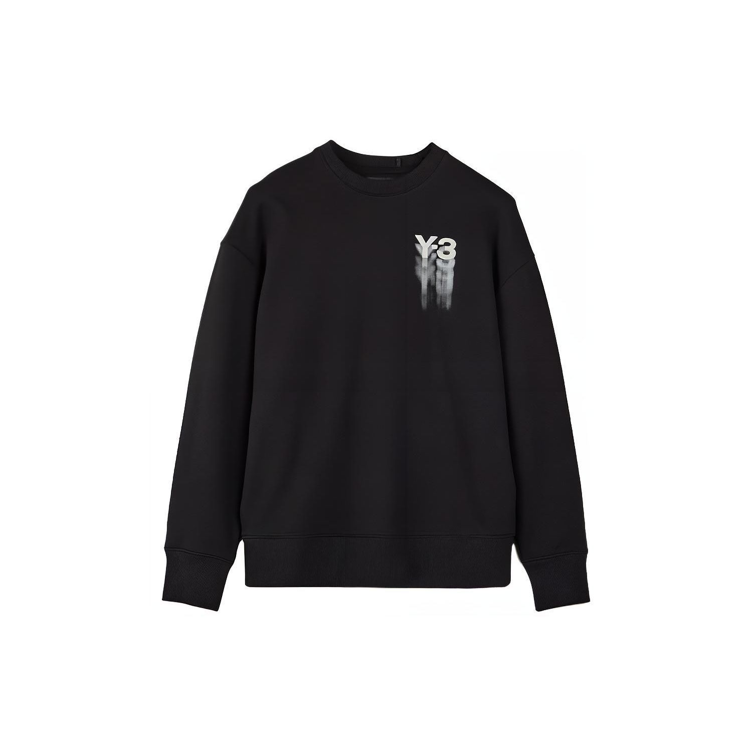 

Y-3 Gfx Crew Logo Print Round Neck Sweatshirt Unisex Sweatshirt Black IZ3171 S