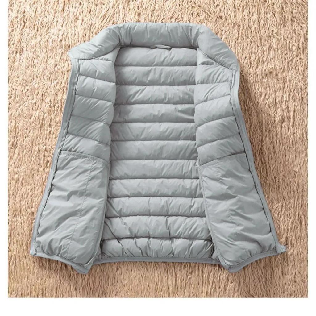 Gilet Leggero da Donna con Collo Alto per Autunno/Inverno Giacca Minimalista Monocolore