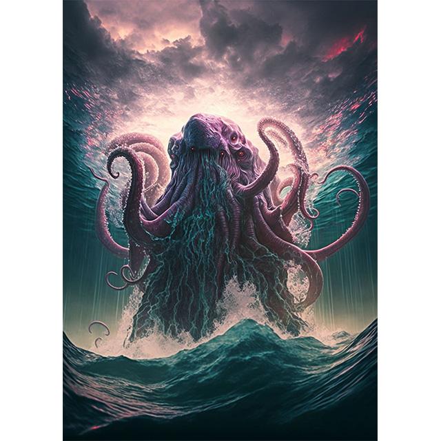 Cthulhu Mythos Abstract Outer God Prints Poster Canvas Painting Modern Wall Art Pictures for Living Room Bedroom Home Decoration