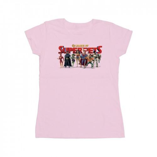 

DC Comics Womens/Ladies DC Comics DC League Of Super-Pets Group Logo Cotton T-Shirt білий