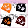 Festive Pattern Ghost Knitted Cap Halloween Fashion Hat Casual Gift Breathable