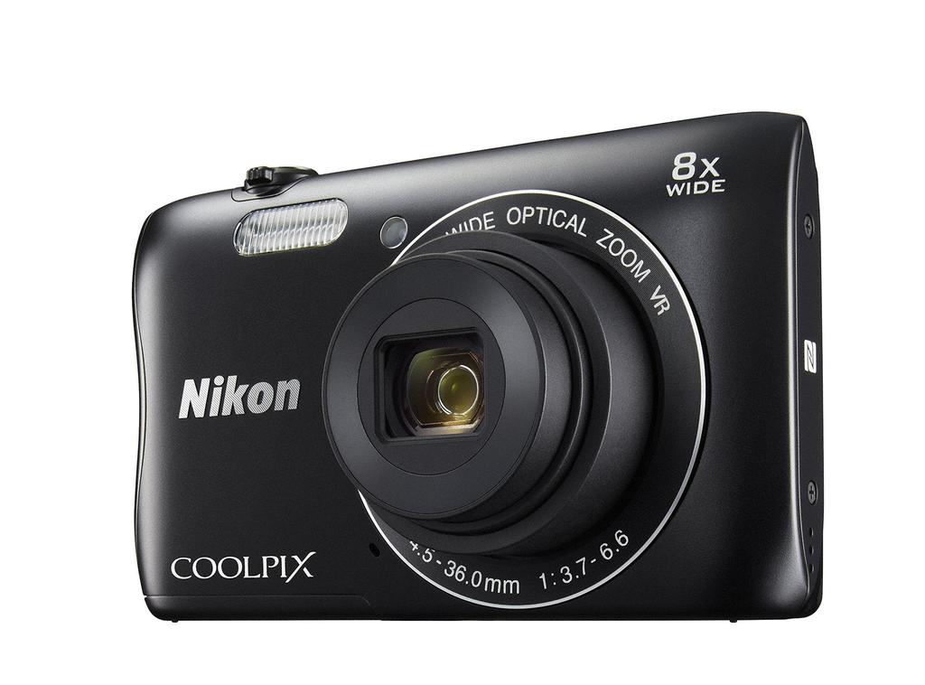Nikon Digitalkamera COOLPIX S3700 Schwarz 8x Optischer Zoom Megapixel S3700BK 20.05