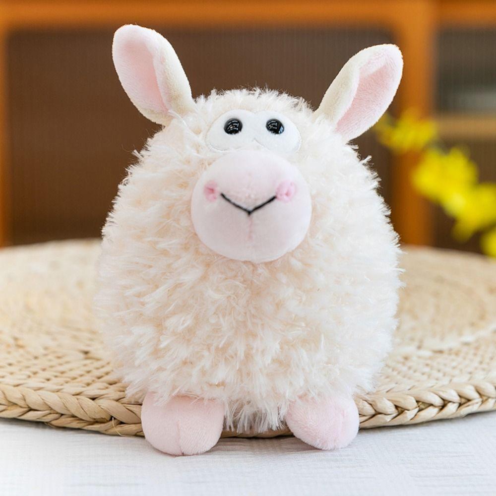 Soft Grey Wolf Plush Doll Fluffy Brown Bear Figurine Baby Goat Plush Toy  Kids Holiday Gifts