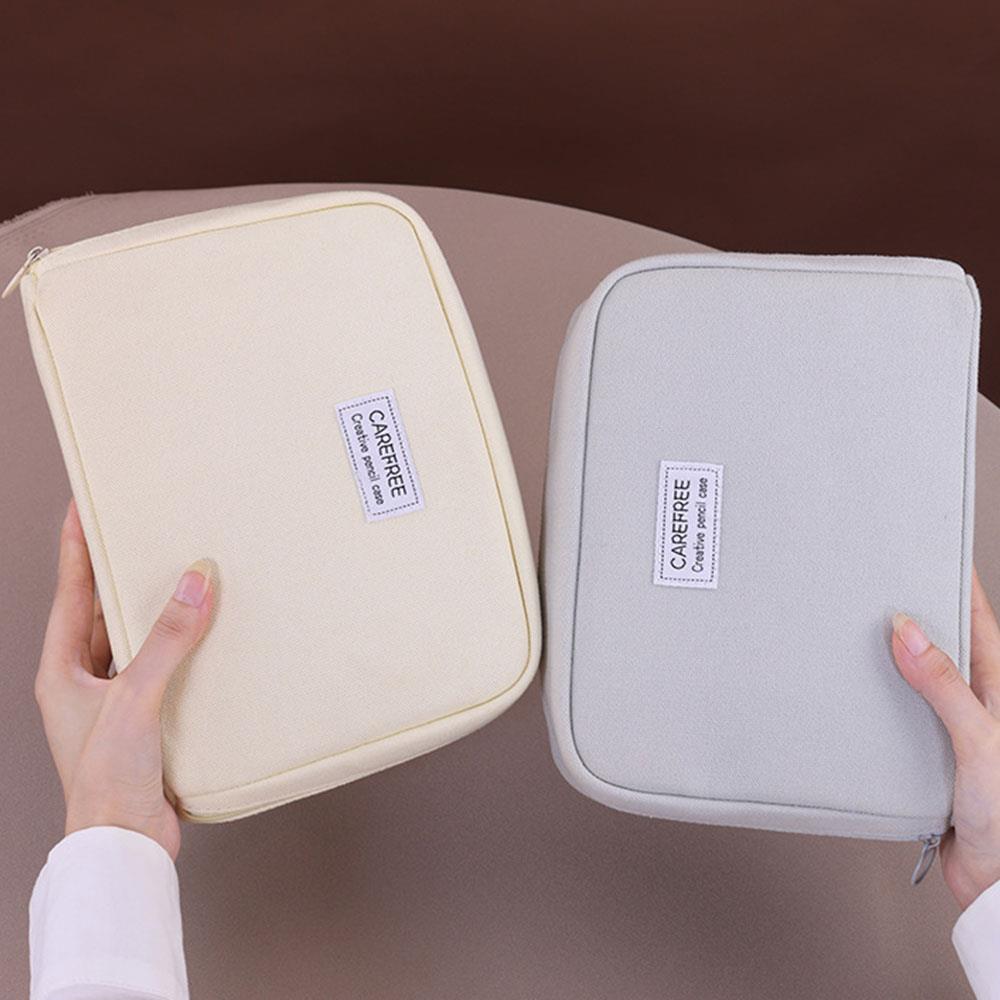 Large Capacity Medicine Bag Portable Zipper Medicine Storage Bag Dormitory Travel Data Line Medical Supplies Tote Storage Pouch
