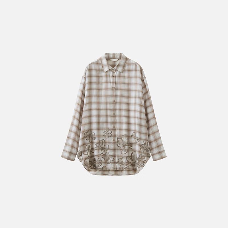 Broadcast Loose Plaid Long-Sleeve Shirt L