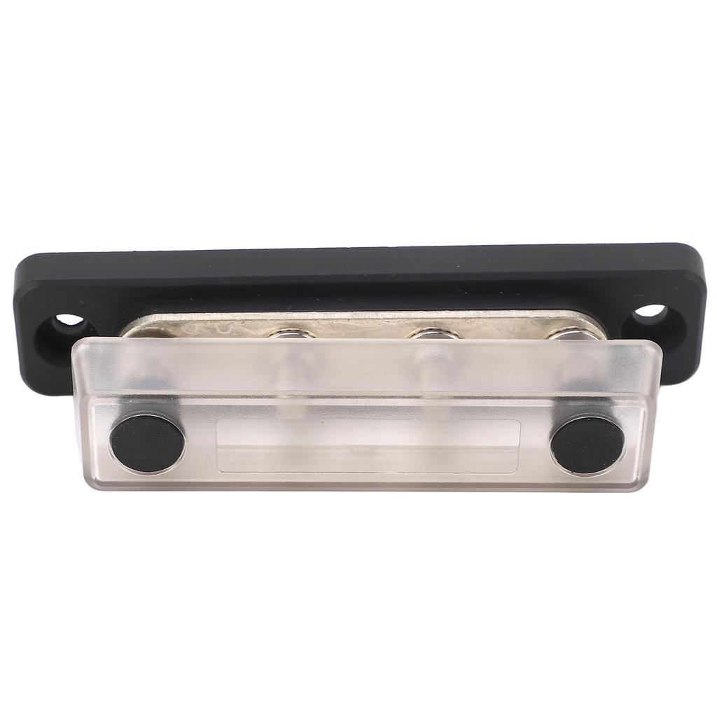 Battery Junction Block with Transparent Shell 4 Post M5 Terminal Power Distribution for Car RV Ships