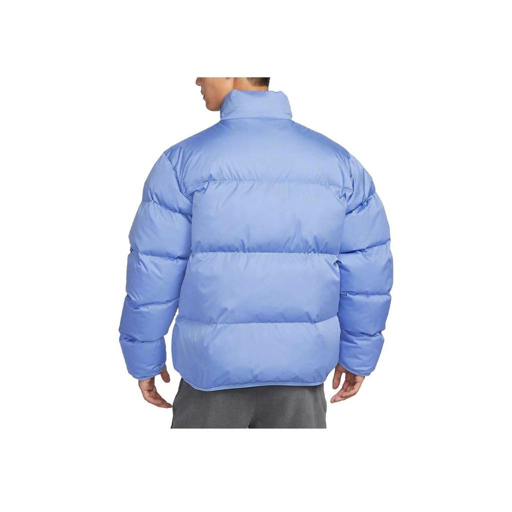 Nike Jachetă Sportswear Club Culoare Solidă Guler Înalt Fermoar Caldă Jachetă Bărbați Albastru Polar FB7369-450