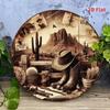 Metal Tin Sign Western Cowboy Wall Art Home Decor Vintage Kitchen Bar