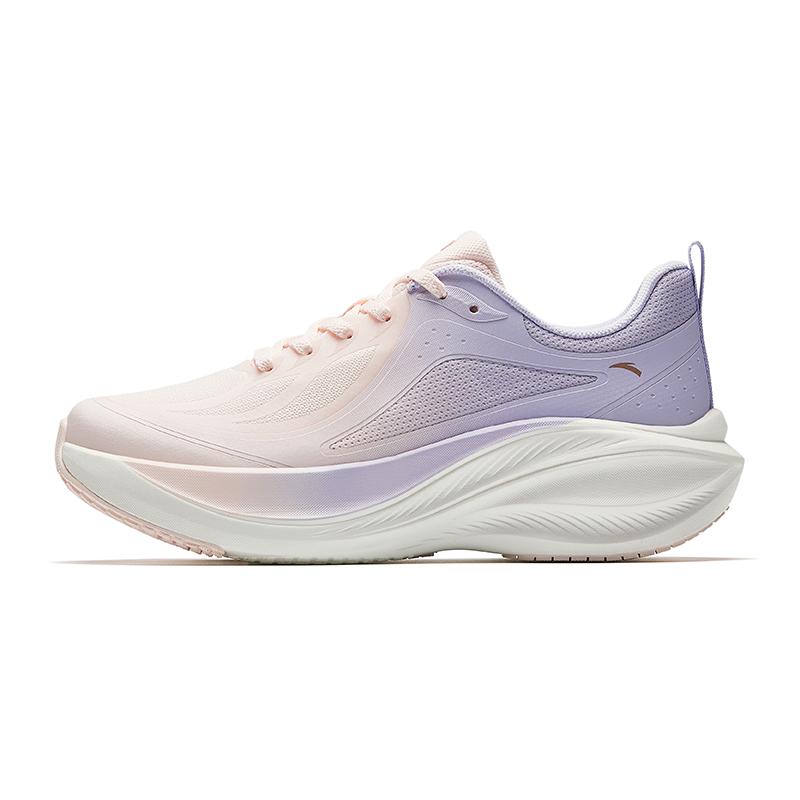 New Anta Leaf 1.0 Slip Resistant Abrasion Resistant Low top Casual Running Shoes Women's Pink White Purple 122545535-5