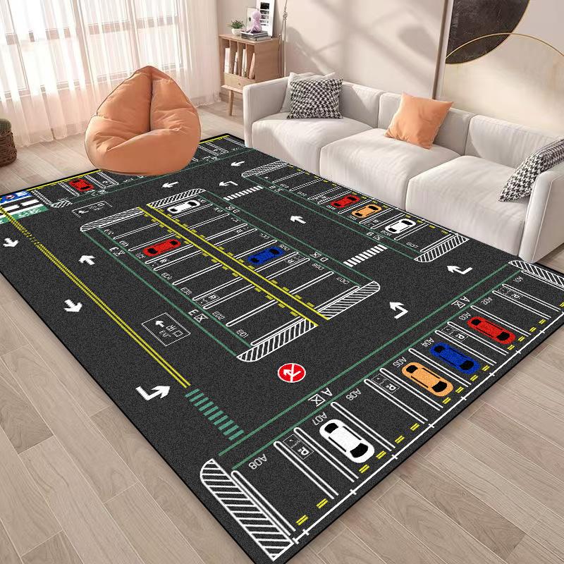 Modern Children Play Road Carpet Living Room Cartoon Home Decoration Baby Sofa Area Non-slip Rug Bedroom Soft Tatami Floor Mat