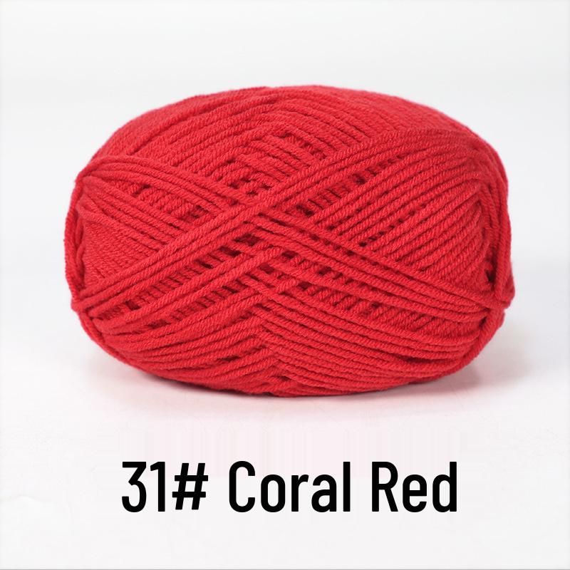 Baby 4-lagiges Milchbaumwollgarn zum Stricken von DIY-Schals oder Decken