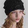 Poesiedame ROSA KNIT BEANIE IN BLACK