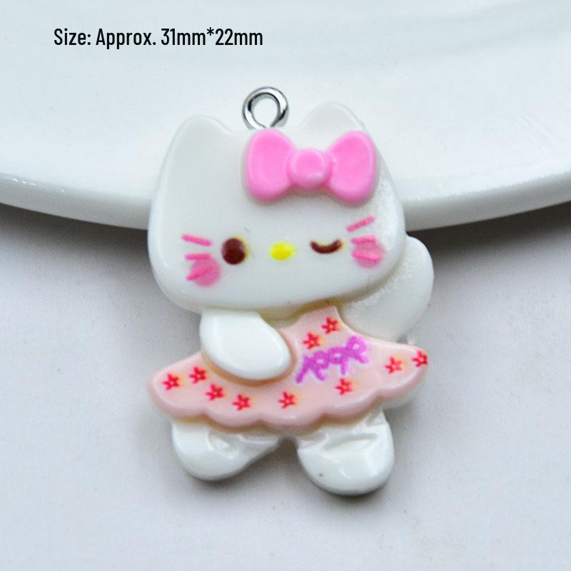 Glossy 3D Resin Cartoon Animal Keychain Pendant