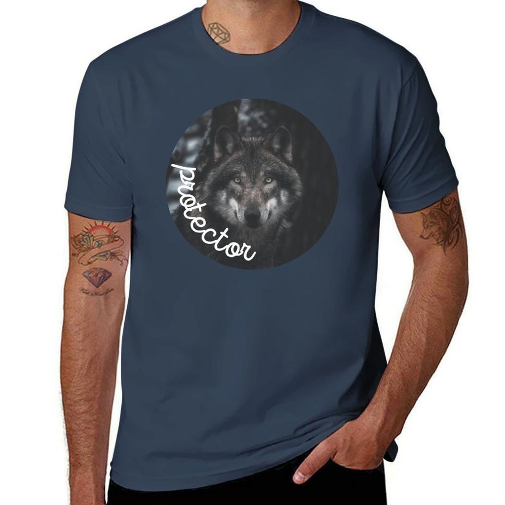 Wolf Is A Protector Tshirt Lightweight Casual Summer Tshirt