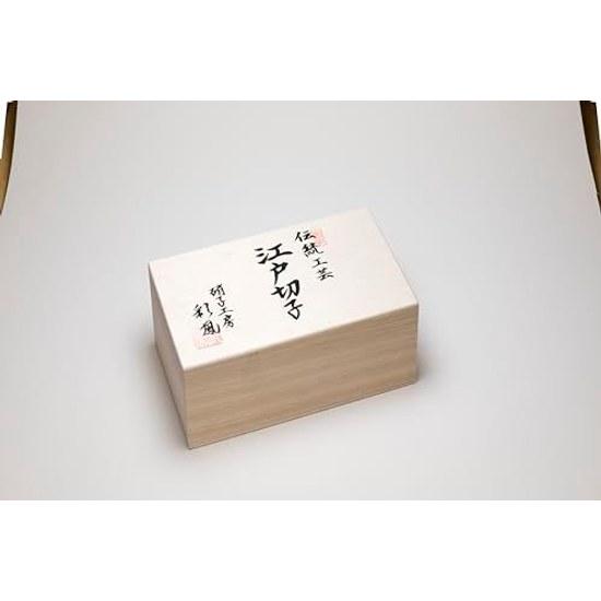 Glass Studio Saiho Edo Kiriko Guinom Pair Cherry Blossom Pattern Made Japan Wooden Box Included