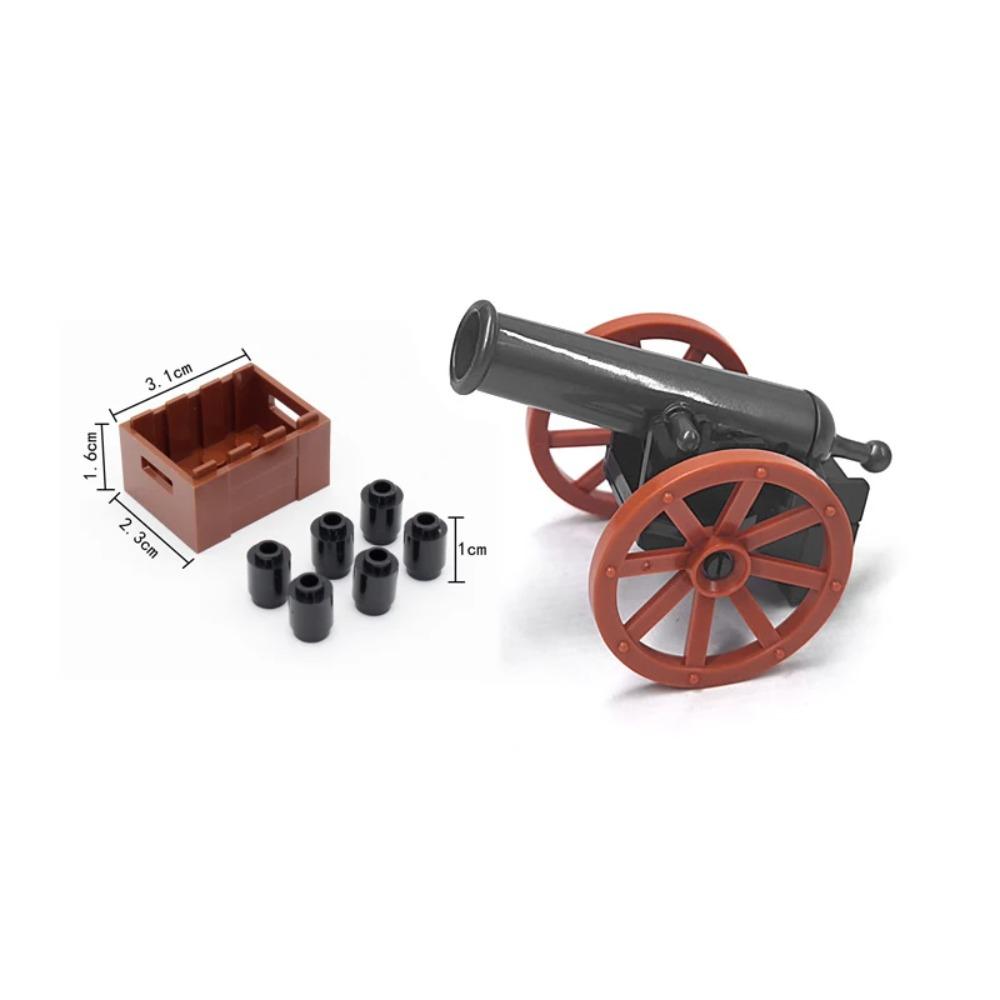 MOC Military Building Blocks Figure Napoleon Wars Soldier Accessories Weapon Cannon Sandbag Army Pirate Mini Brick gift X003 DIY