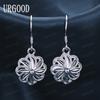 925 Sterling Silver Round Circle Drop Earring Fashion Charm Exquisite Jewelry