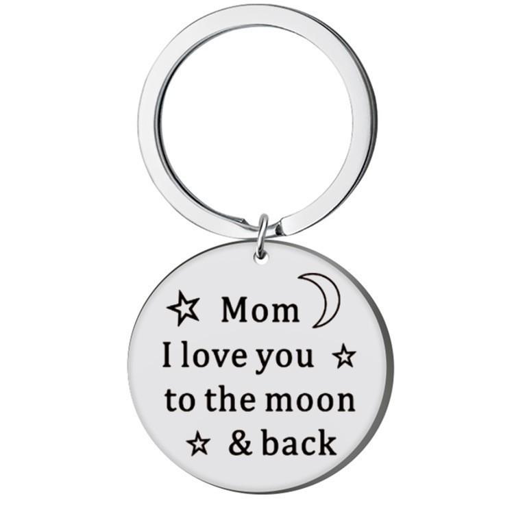 

Elegant I Love You Dad Mom Stainless Steel Keychain Perfect For Birthdays And Special Occasions StyleA