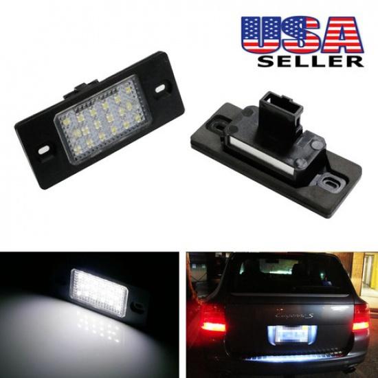 

White Exact Fit LED License Plate Light Lamps For Porsche Cayenne VW Touareg etc