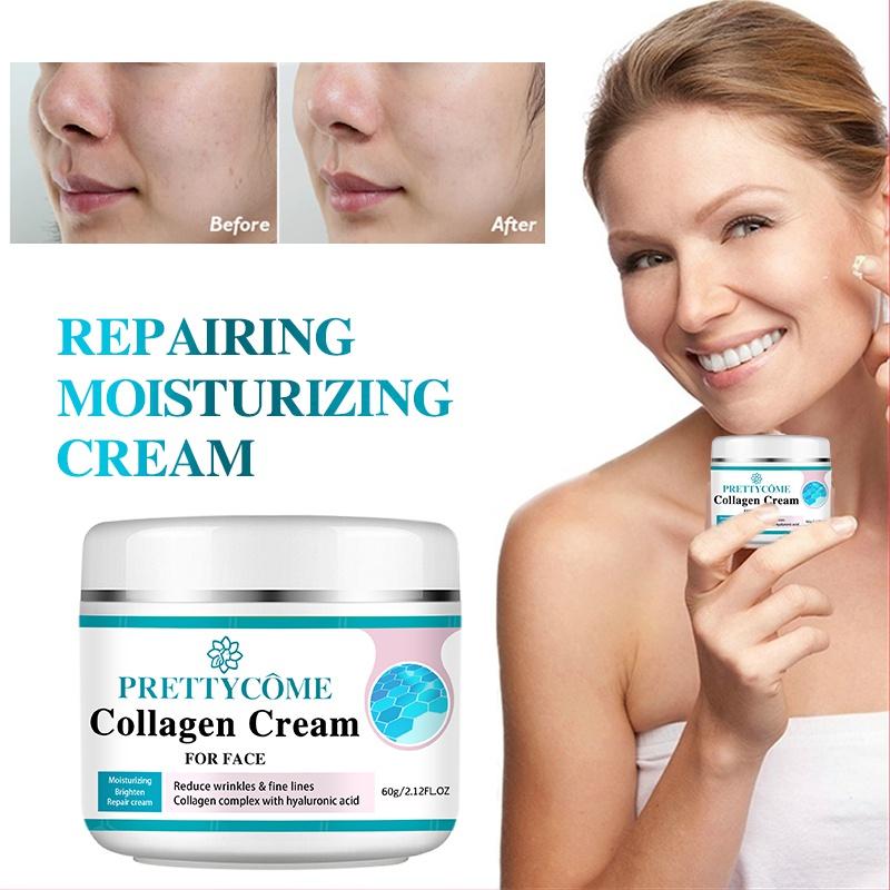 Face Collagen Cream Moisturizing Nourishing Cream Reduce Wrinkles Brightening Skin Facial Cream Face Skin Care