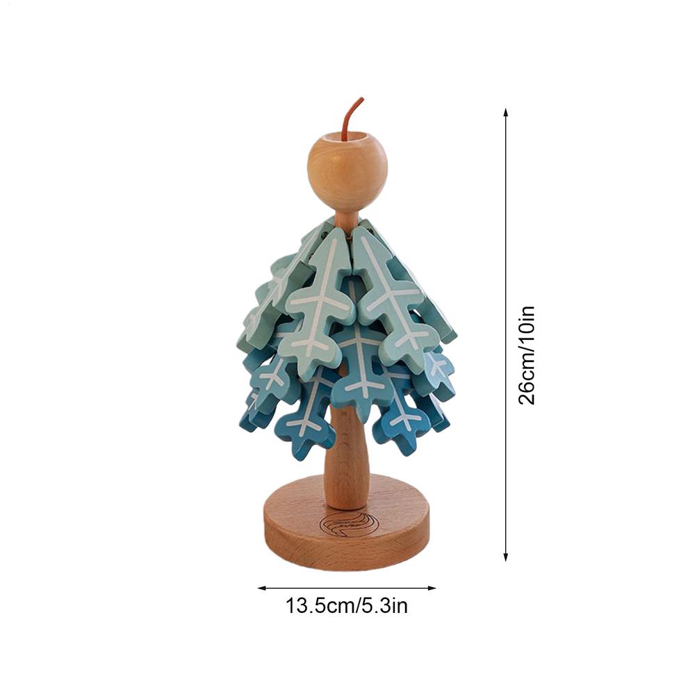 Christmas Tree Heat Insulation Mats 3pcs coasters and 1 rack, solid wood heat-resistant placemats Christmas dining decorations