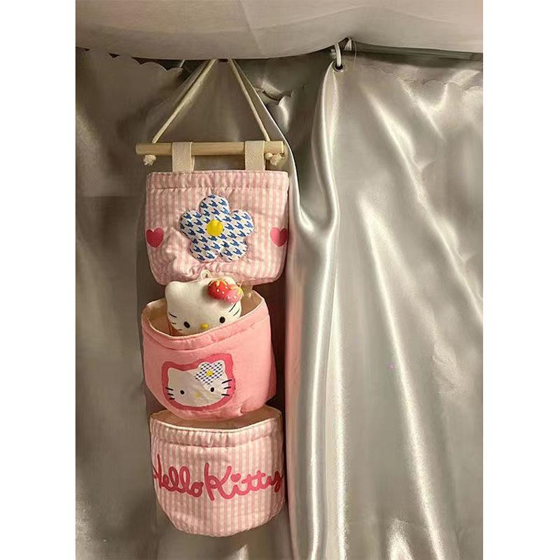 

hellokittyПодвесная сумка для хранения Подвесная сумка Прикроватная тумба за дверью Тканевые сумки для покупок Хранение в комнате