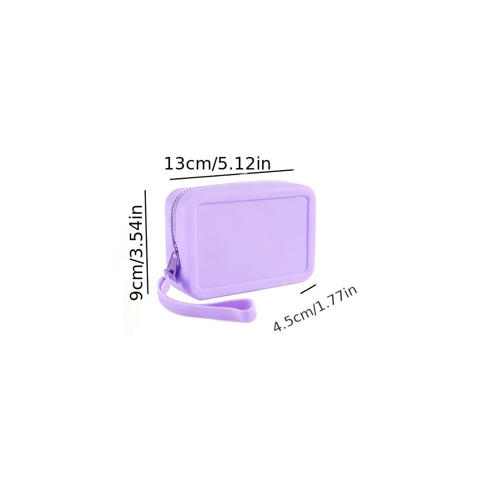 Wear Resistant Silicone Travel Cosmetic Bag Easy Clean Pouch Toiletries Daily Travel Use Gift For Women Makeup Lovers Travelers