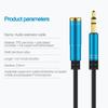 3.5mm Male To Female Gold-Plated AUX Cable Connection Cable Audio Extension Cable Headphone Cord