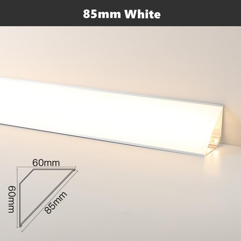 V Shape Ceiling Top Corner Linear Lamp LED Aluminum Profile No Slotting Wall Ceiling Plaster Line Luminous Decoration Light