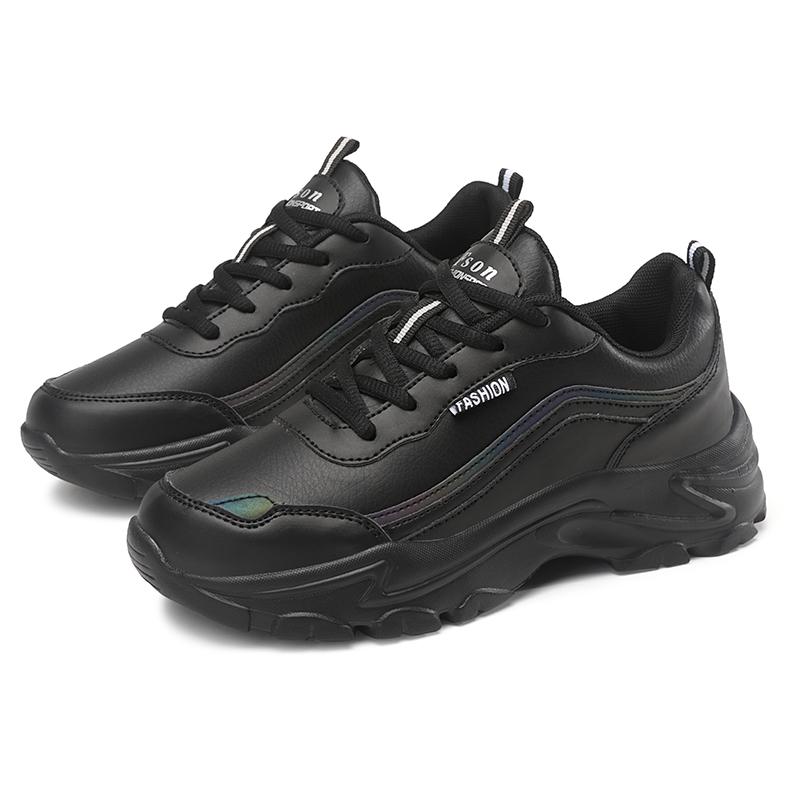 Женская обувь на высоком каблуке с толстой подошвой весенне-осенняя женская резиновая легкая спортивная обувь для бега на открытом воздухе для фитнеса и улицы 35 чёрный 2446₽