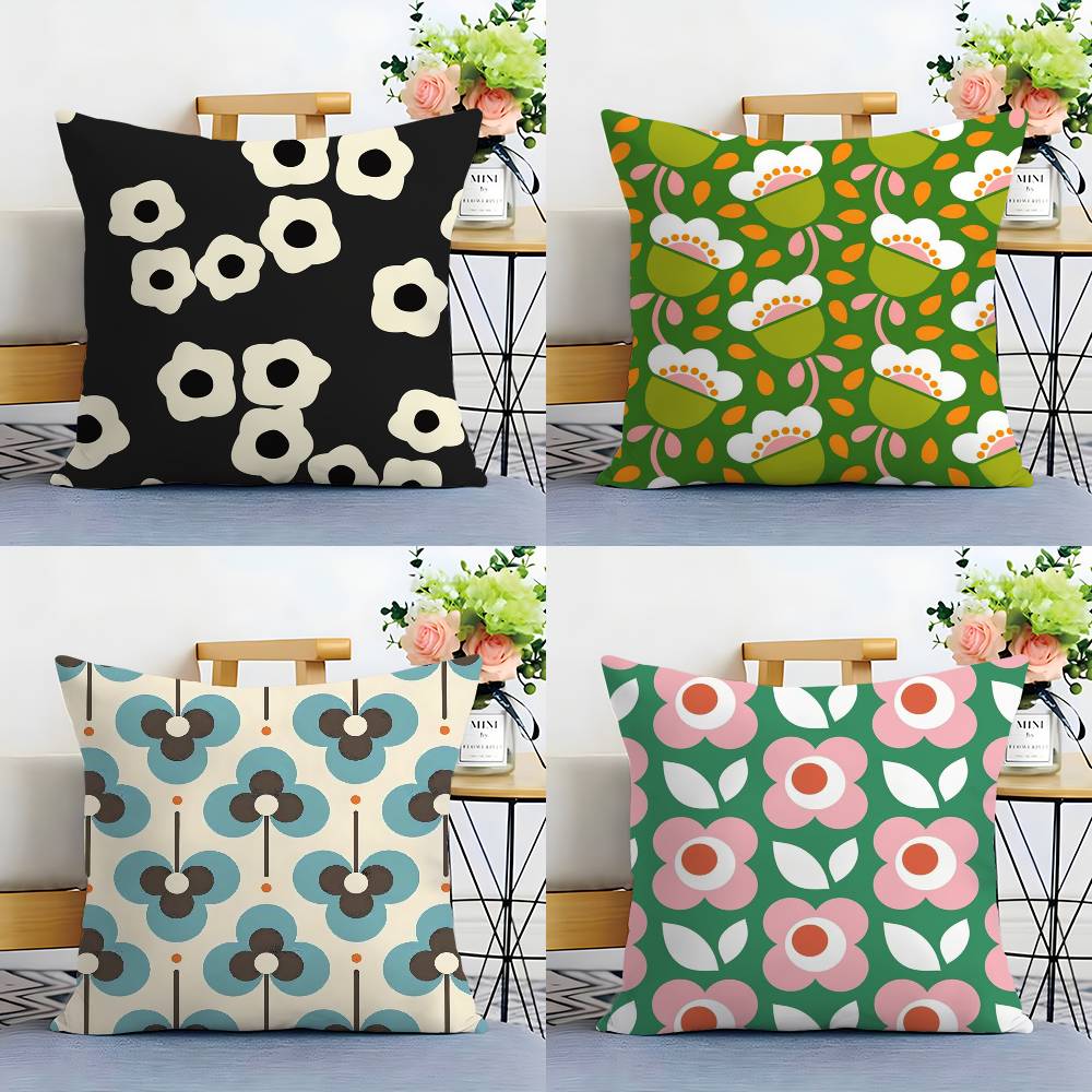 Marca di lusso O-Orla Kiely Federa Cuscino Tessuto Peluche Morbido Stampa Fronte-Retro Copricuscino per Divano Copricuscini Decorativi