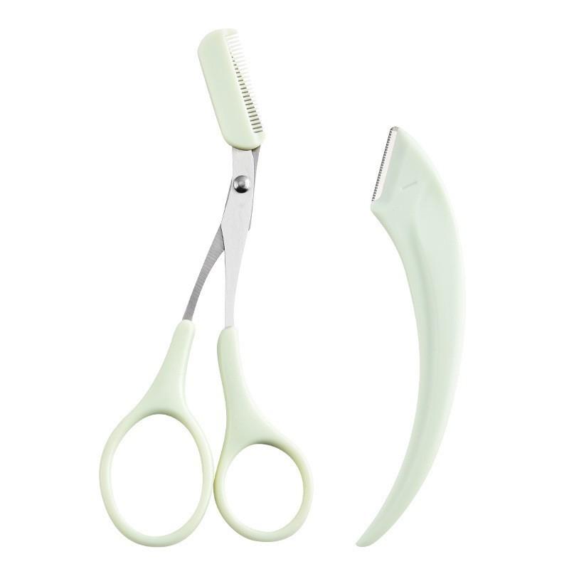 Eyebrow Trimming Knife Face Razor for Women Professional Eyebrow Scissors with Comb Brow Trimmer Scraper Accessories Suit