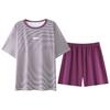 Pajamas Women's Summer Cotton Short Sleeve Shorts Fashion Stripes Slack Women's Casual Thin Loungewear