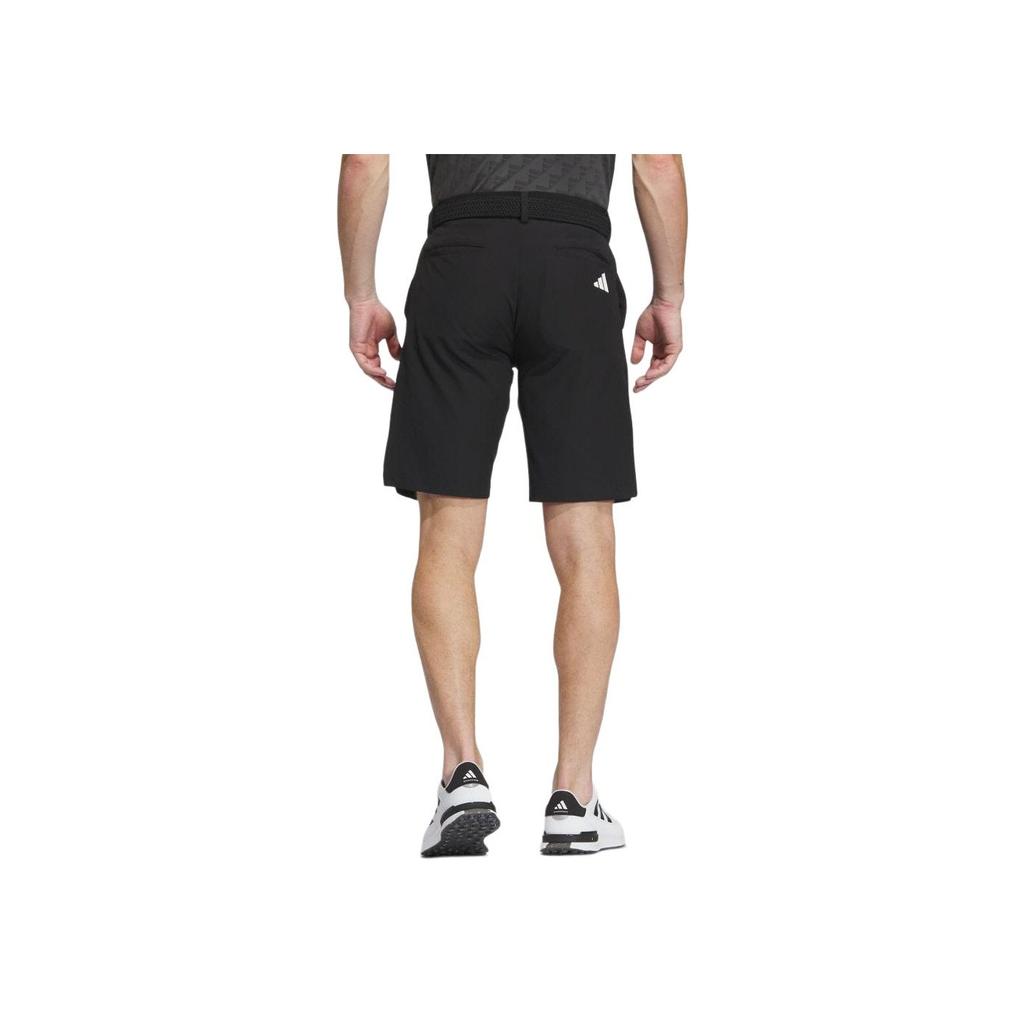 Adidas Front Zipper Logo Print Fitted Mid Waist Casual Shorts Men Shorts Black IN6564
