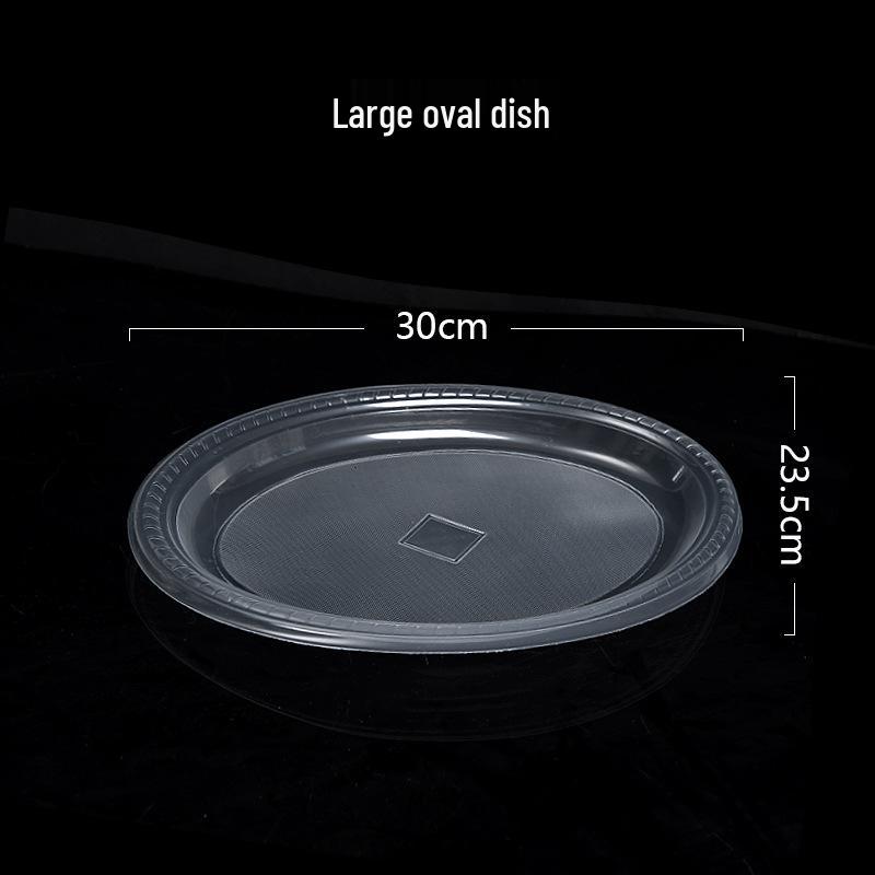 High-Temperature Resistant Disposable Picnic Plates - Food-Grade Plastic for Serving Meals