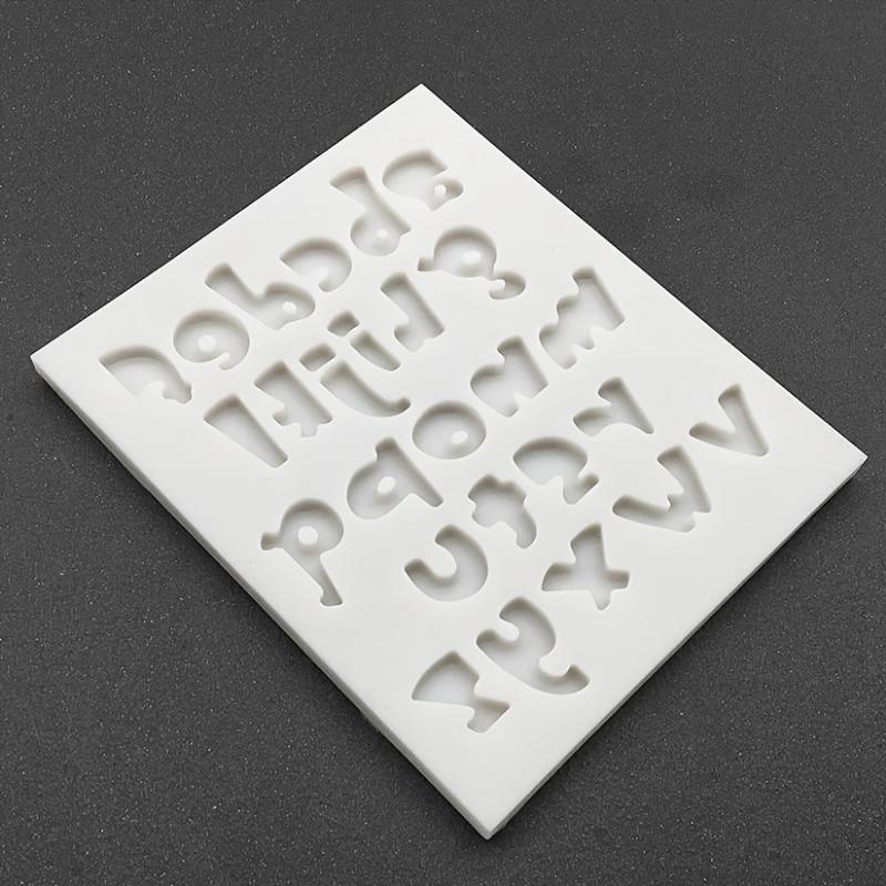 1pcSmall Write English Alphabet Number Fondant Silicone Mold Lowercase Letters Sugarcraft Cupcake Baking Mold CakeDecoratingTool