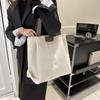 Damen Canvas Tote mit großem Fassungsvermögen - Stilvolle, vielseitige Schultertasche für Studentinnen