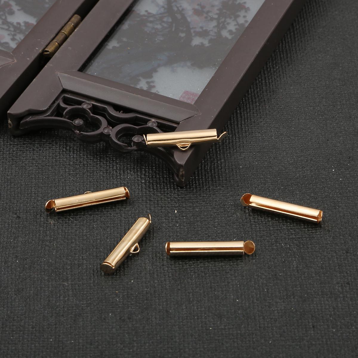 

Новые 30-50 шт., обжимные застежки, колпачки-слайдеры, DIY, разъемы для ожерелья, браслета, ювелирные изделия, фурнитура 16mm 50pcs золотой