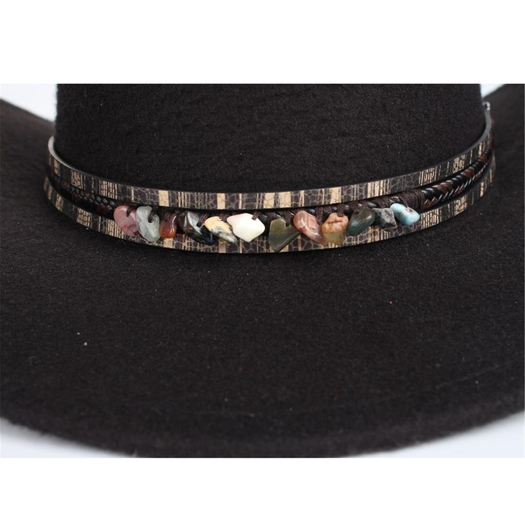 Adjustable Length Hat Band for Cowboy Hat Beret Fedora Hat Outdoor Multiple Functional Decorative Hat Belt for Adult