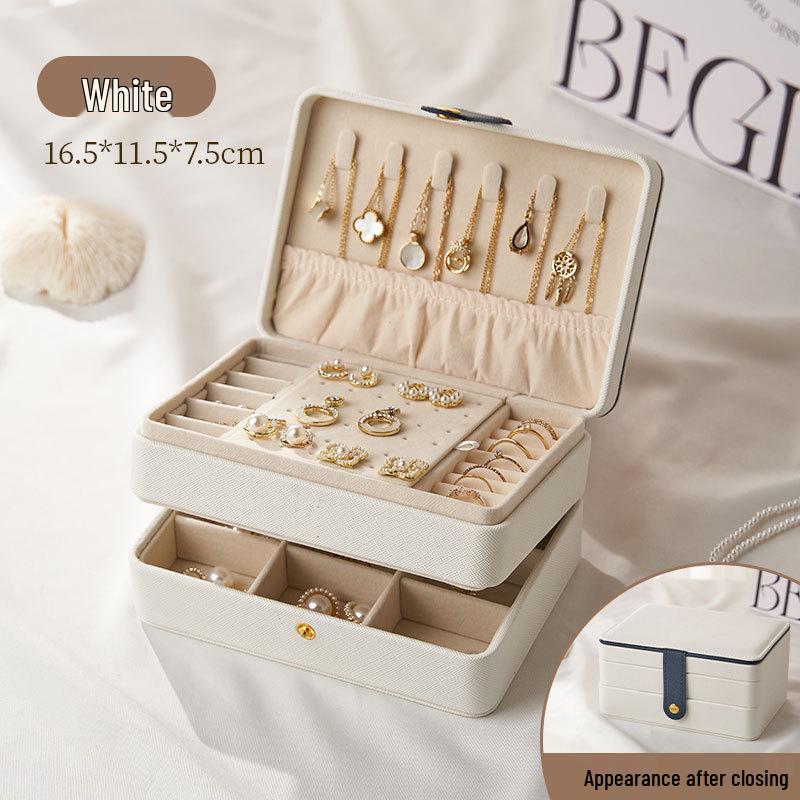 

Минималистичная шкатулка для хранения ювелирных изделий Майяр: Вместительный, Антиокислительный, Высококлассный Органайзер для Серёг-Пусетов 17x12x8 cm белый