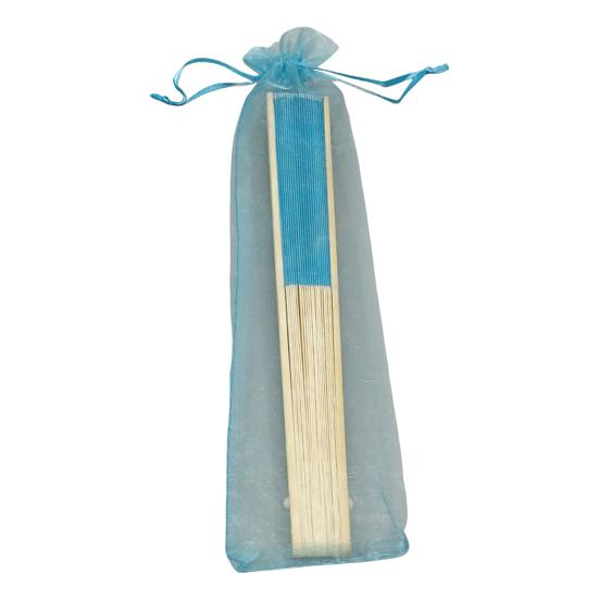 Silk Folding Fan Bamboo Lightweight Hand Fans with Organza Bags Wedding Guests Fans Party Decoration