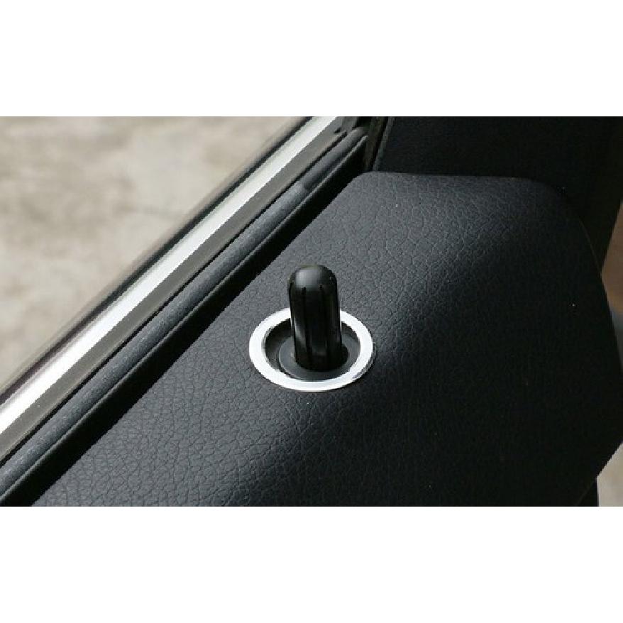 For Benz GLE GLS 2016-2019 Silver Allloy Inner Door Bolt Lock Down Ring Trim 2PC
