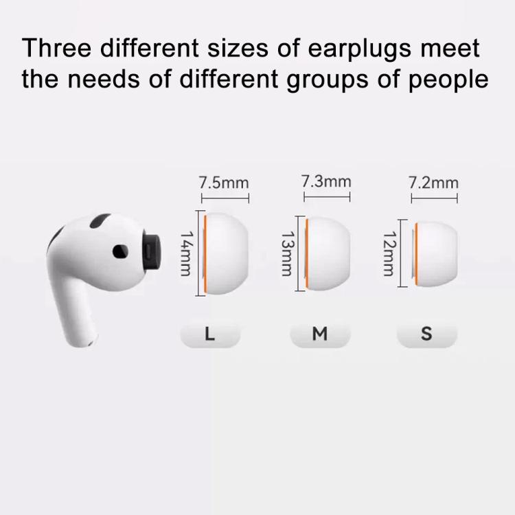 

XDcase 3 Pairs Replacement Silicone Sponge Ear Tips, S/M/L Size For AirPods Pro 3 белый