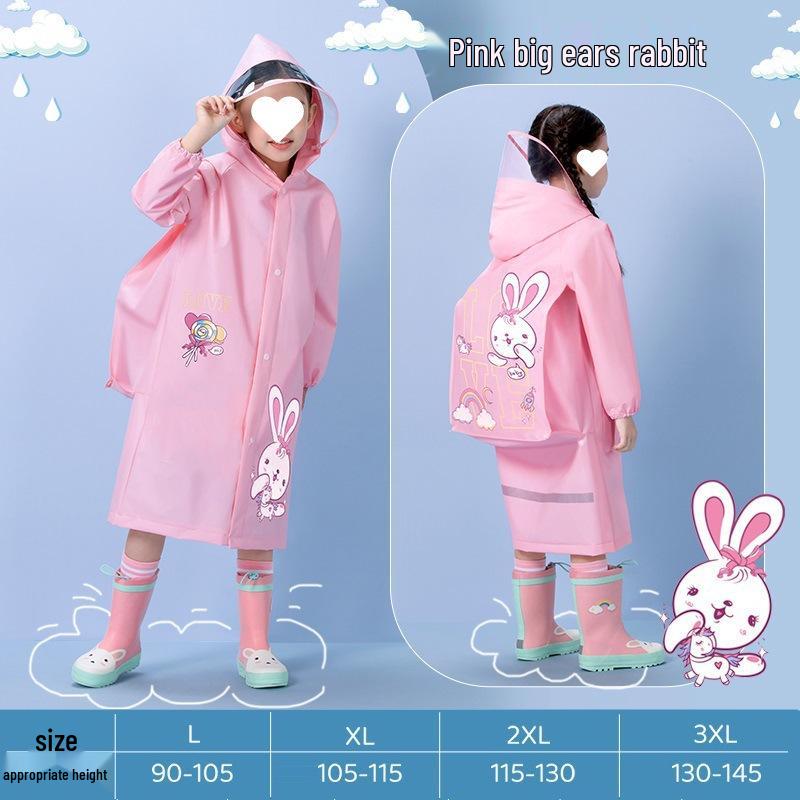 Kids' Raincoat with Schoolbag Space - Waterproof for Boys & Girls