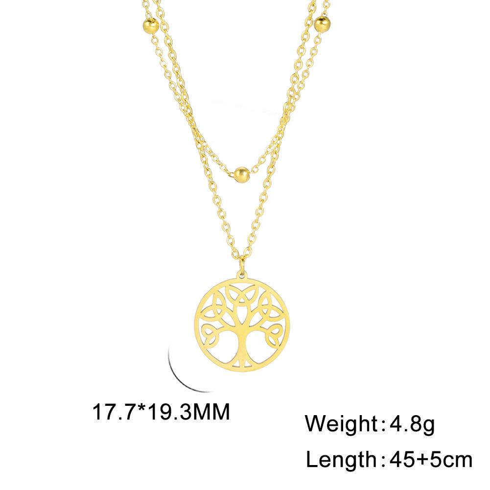 

Ожерелье «Дерево жизни» из нержавеющей стали золотого цвета, талисман, амулет, колье, цепочка, ожерелья, винтажные украшения для женщин - V25 золотой