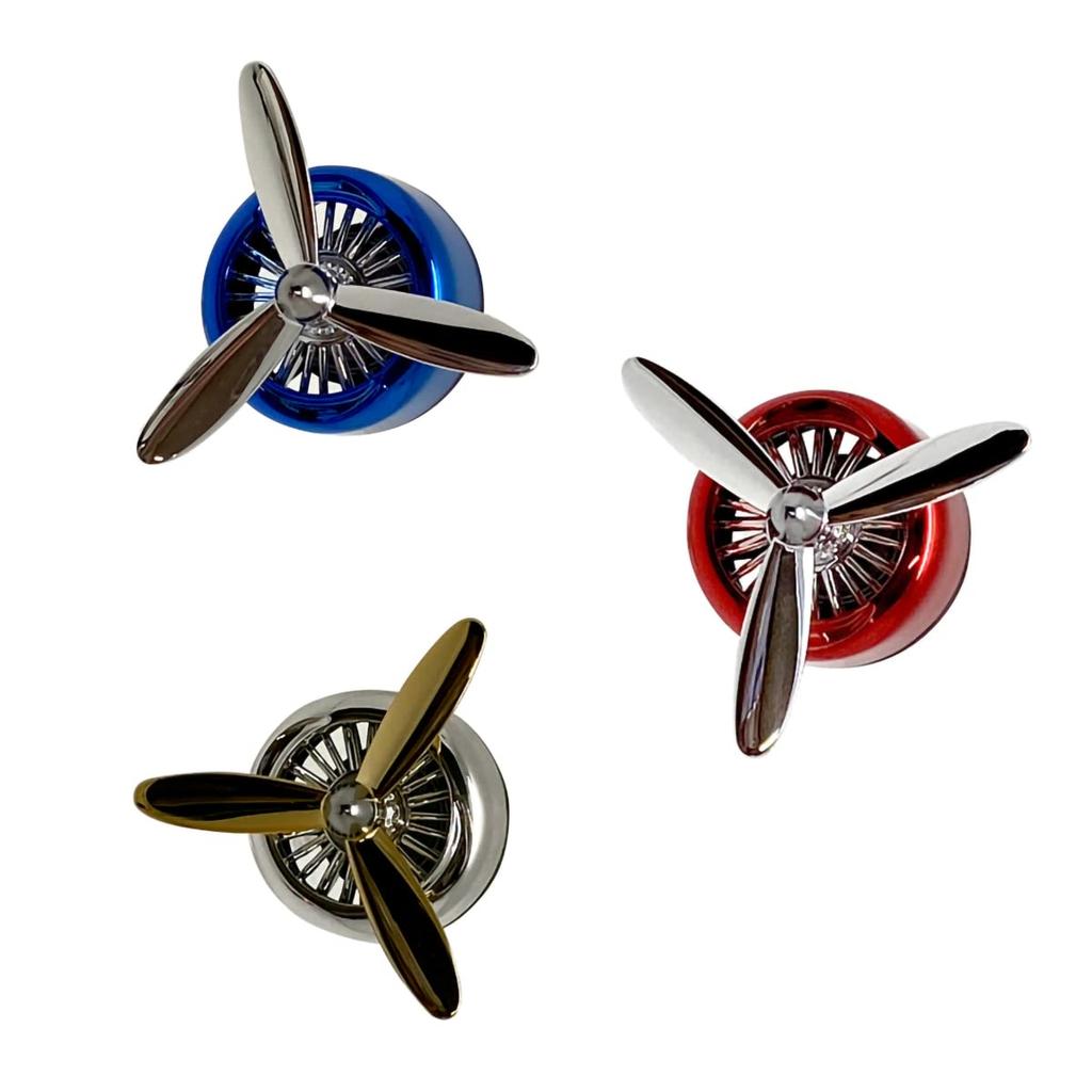 Car 3 Scents Propeller Design Car Accessories (Silver (White Musk))