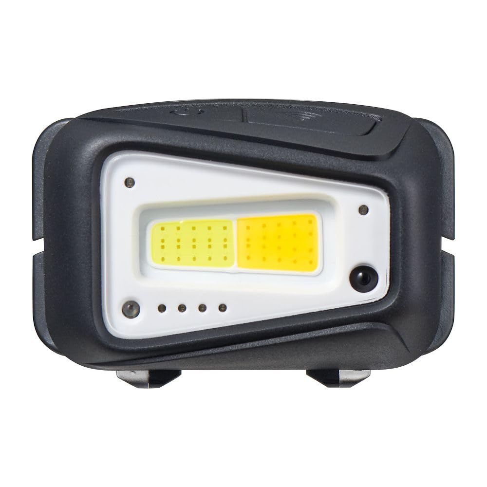 ELPA LED White Dual Color COB Wide for Outdoor Helmet Emergency Power Outage Headlight, White/Warm Switching, LED, Sensor, Rechargeable, Bright, Beam,